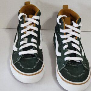 Vans Filmore Hi Youth Shoes Size 4y Forrest Green Sued/Tan/White